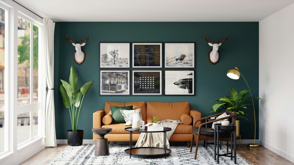 modern painting living room 